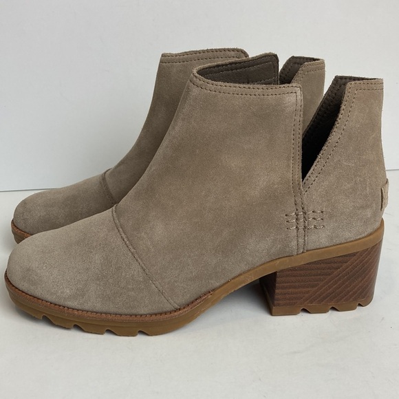Sorel Cate Suede Cut-Out Chelsea Boot NL3384-240 Sz 8 Tan Bootie Normcore Winter - Picture 9 of 16